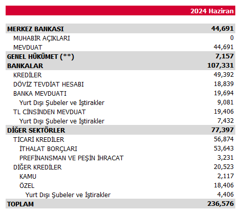 Kısa Vadeli Dış Borç Stoku Analizi (Haziran 2023)